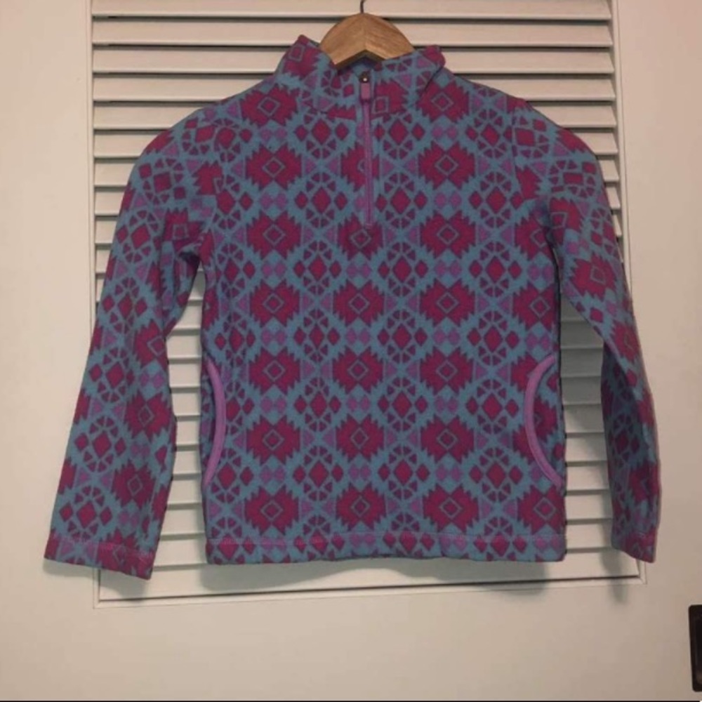 Girls Flannel Quarter Zip Up